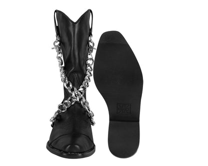 A3220L Black Chain Western Boot - T.U.K. Shoes