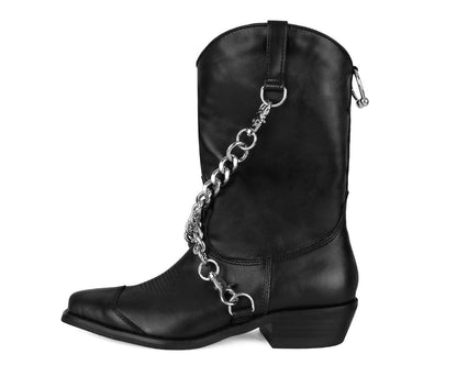 A3220L Black Chain Western Boot - T.U.K. Shoes
