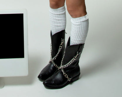 A3220L Black Chain Western Boot - T.U.K. Shoes