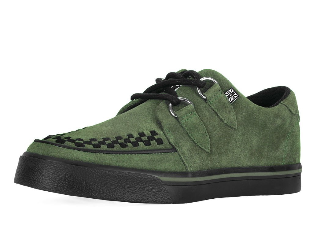 A3330 Olive Green Suede Creeper Sneaker - T.U.K. Shoes
