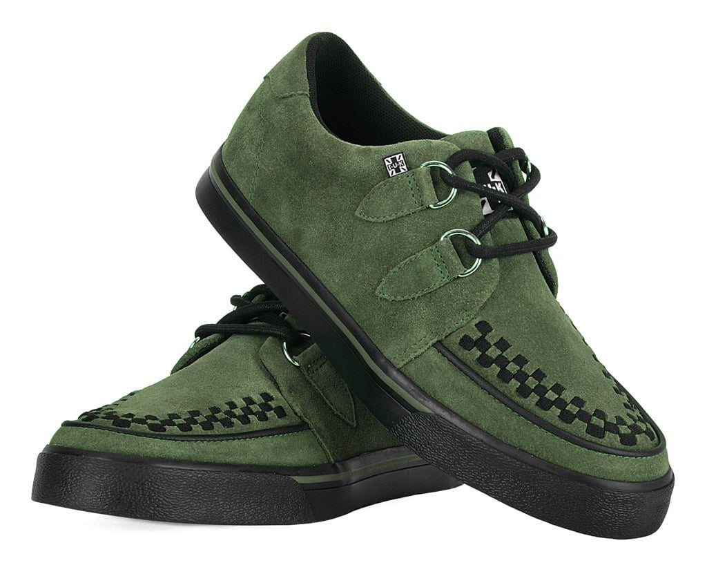 A3330 Olive Green Suede Creeper Sneaker - T.U.K. Shoes