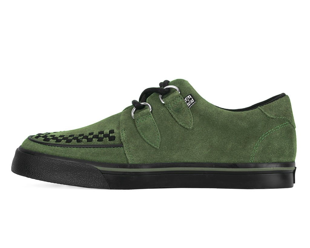A3330 Olive Green Suede Creeper Sneaker - T.U.K. Shoes