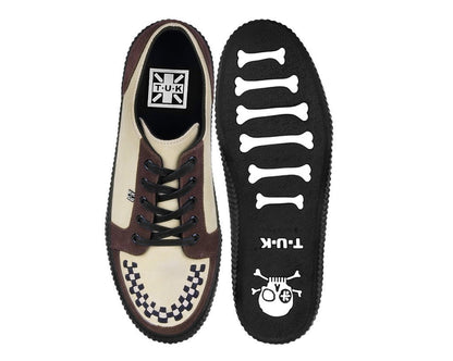 A3431 Tan & Brown Suede Lace-Up Creeper Sneaker - T.U.K. Shoes