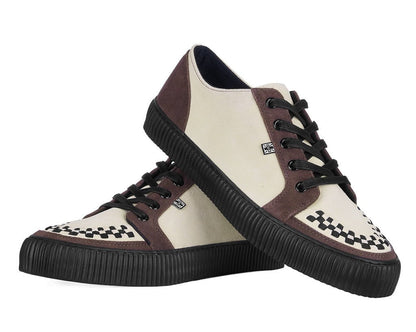 A3431 Tan & Brown Suede Lace-Up Creeper Sneaker - T.U.K. Shoes