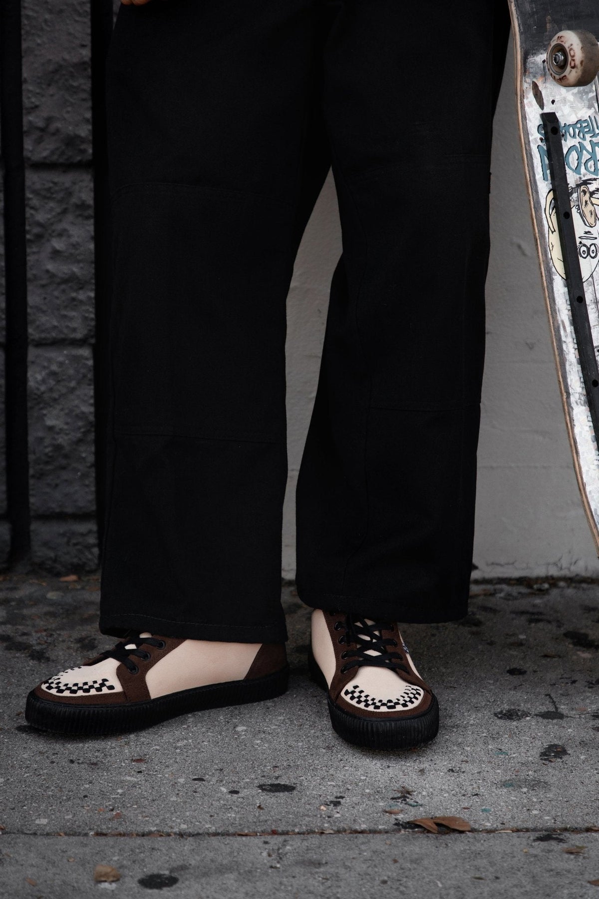 A3431 Tan & Brown Suede Lace-Up Creeper Sneaker - T.U.K. Shoes