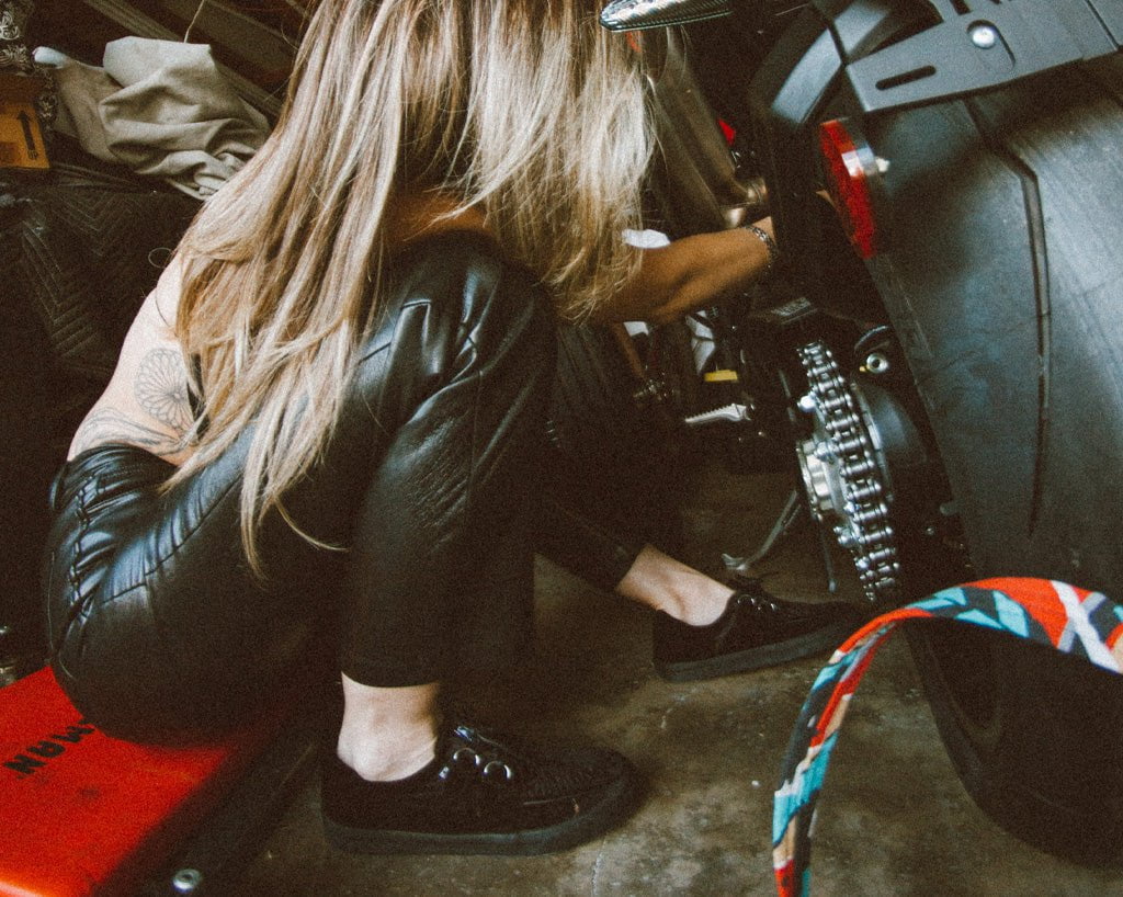A9983 Black Velvet D-Ring Interlace Sneaker - T.U.K. Shoes