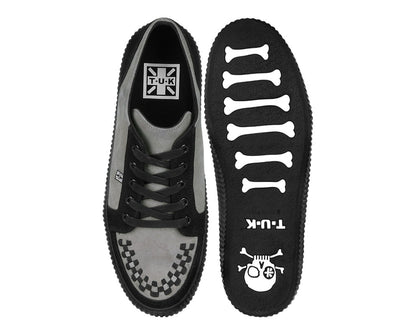 A3401 Black & Grey Suede Lace-Up Creeper Sneaker - T.U.K. Shoes