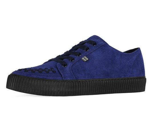 A3402 Navy Suede Lace-Up Creeper Sneaker - T.U.K. Shoes