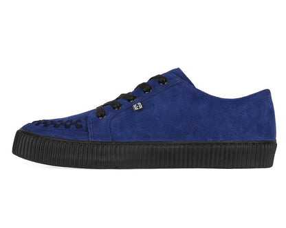 A3402 Navy Suede Lace-Up Creeper Sneaker - T.U.K. Shoes