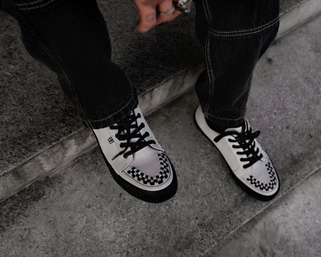 A3379 Grey Lace-Up Creeper Sneaker - T.U.K. Shoes