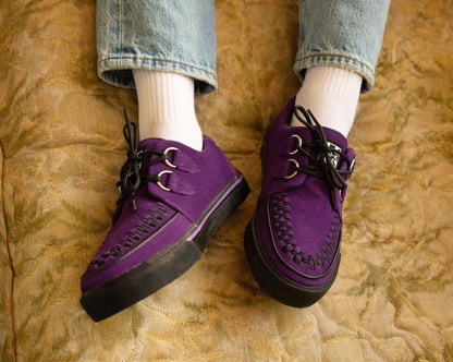 A3034 Purple Suede Sneaker - T.U.K. Shoes