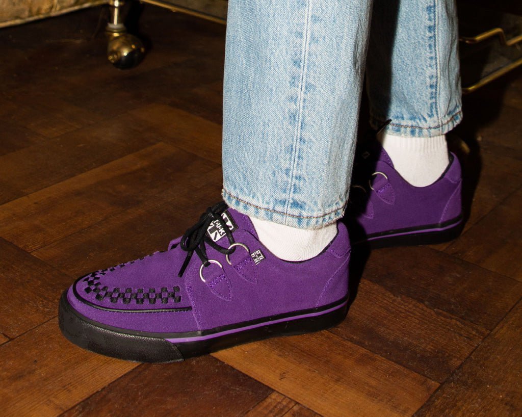 A3034 Purple Suede Sneaker - T.U.K. Shoes