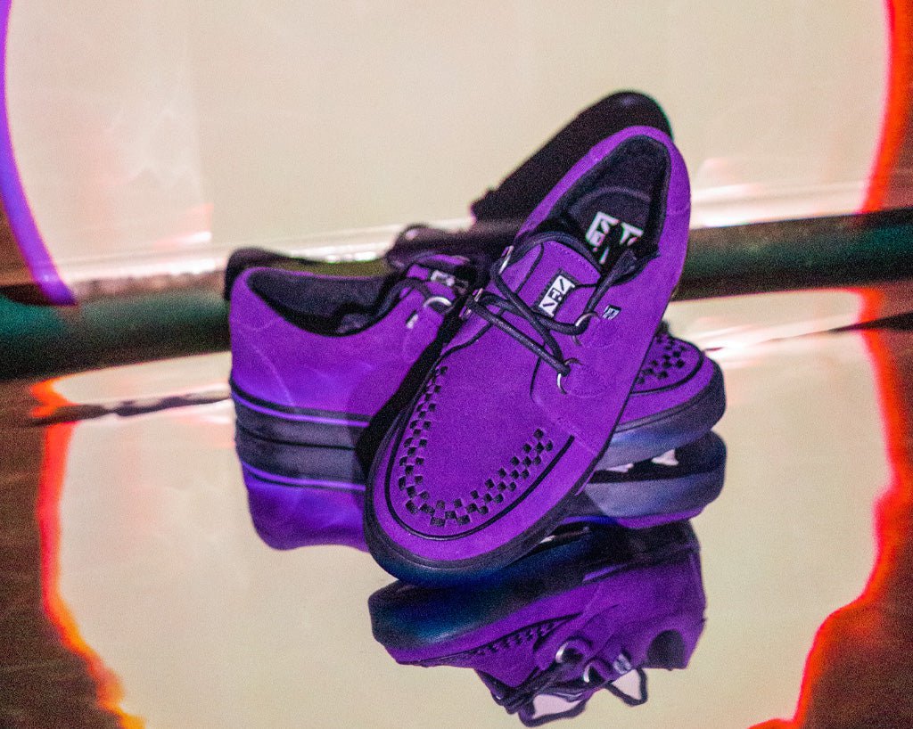 A3034 Purple Suede Sneaker - T.U.K. Shoes