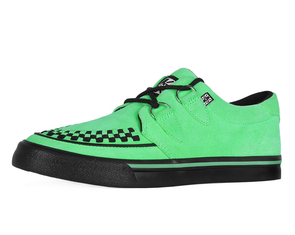 A3397 Neon Green Suede Creeper Sneaker - T.U.K. Shoes