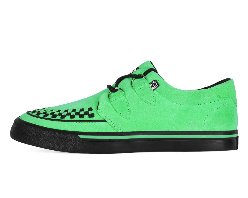 A3397 Neon Green Suede Creeper Sneaker - T.U.K. Shoes