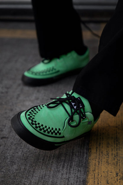 A3397 Neon Green Suede Creeper Sneaker - T.U.K. Shoes