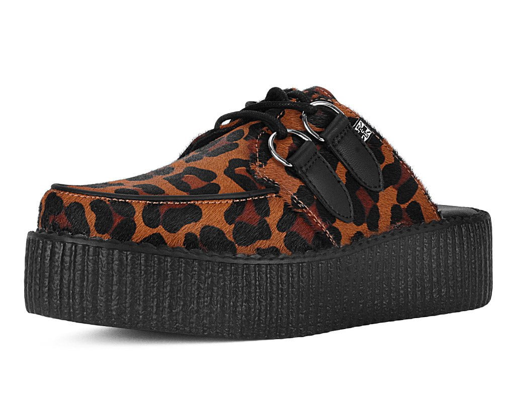 V3356L Leopard Print Creeper Mule - T.U.K. Shoes