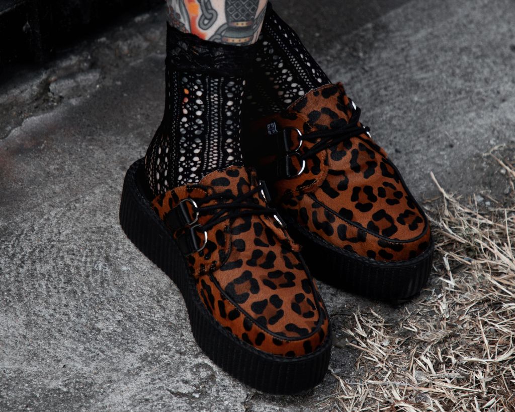 V3356L Leopard Print Creeper Mule - T.U.K. Shoes
