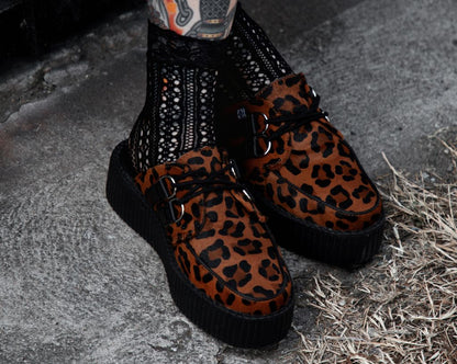 V3356L Leopard Print Creeper Mule - T.U.K. Shoes