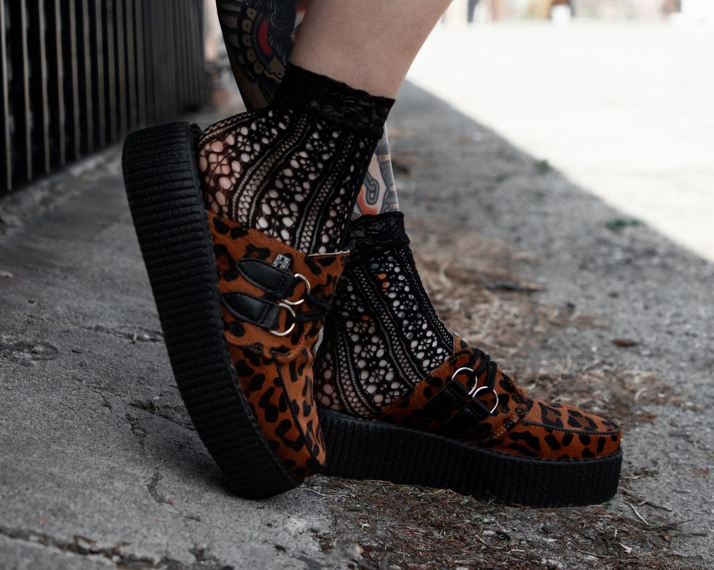 V3356L Leopard Print Creeper Mule - T.U.K. Shoes