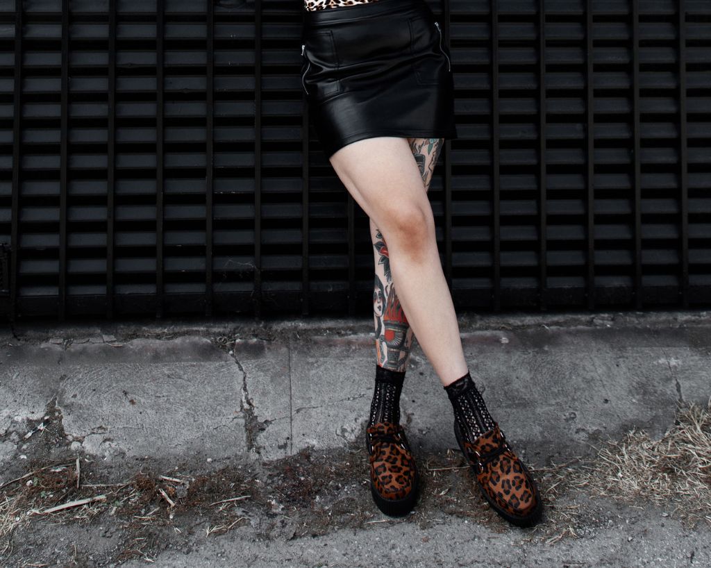 V3356L Leopard Print Creeper Mule - T.U.K. Shoes