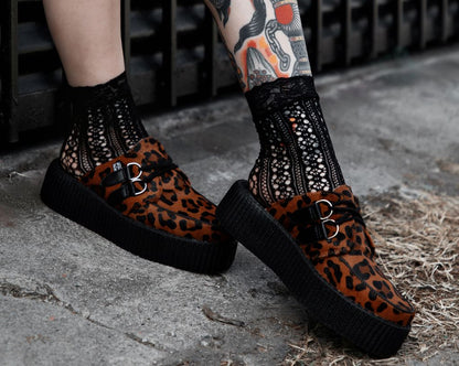 V3356L Leopard Print Creeper Mule - T.U.K. Shoes