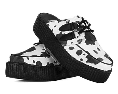 V3357L Cow Print Creeper Mule - T.U.K. Shoes