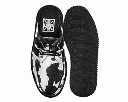 V3357L Cow Print Creeper Mule - T.U.K. Shoes