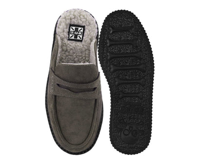 V3443 Brown Plush Lined Creeper Mule - T.U.K. Shoes