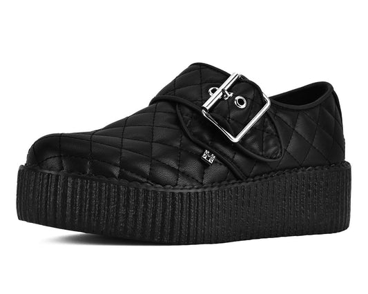 V3301 Black TUKskin Quilted Buckle Viva Mondo Creeper - T.U.K. Shoes