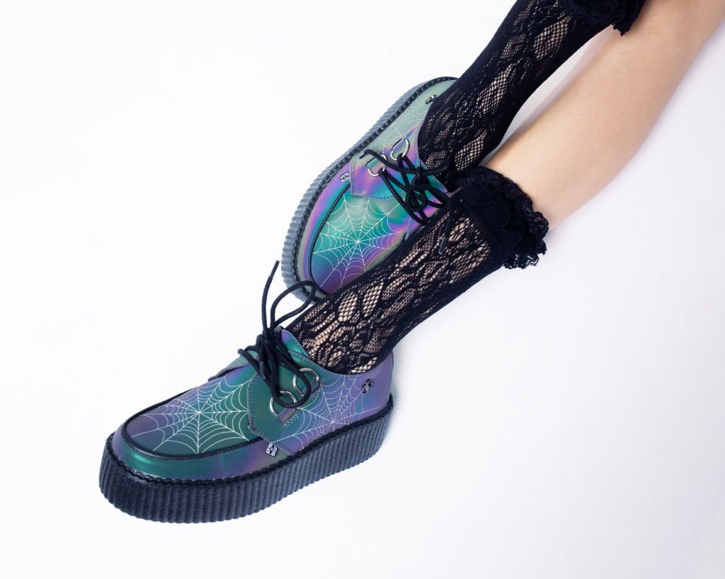 V3166 Midnight Chameleon Spiderweb Glow Viva Mondo Creeper - T.U.K. Shoes