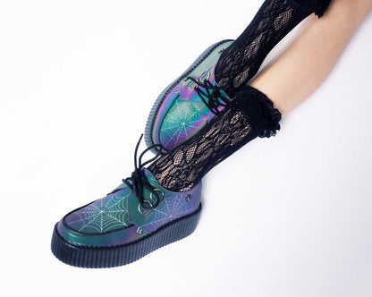 V3166 Midnight Chameleon Spiderweb Glow Viva Mondo Creeper - T.U.K. Shoes