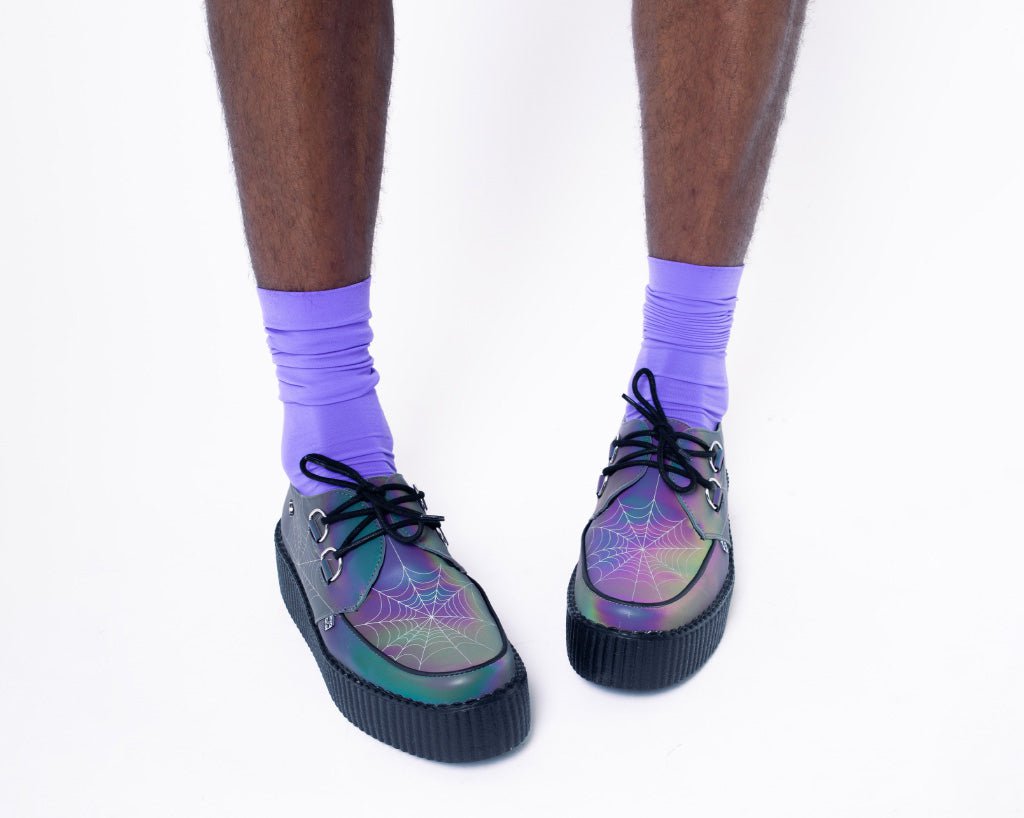V3166 Midnight Chameleon Spiderweb Glow Viva Mondo Creeper - T.U.K. Shoes