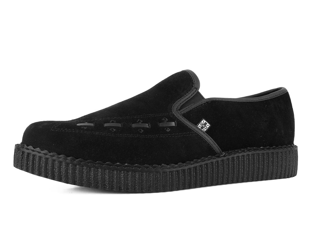 A3205 Black Slip-On Creeper - T.U.K. Shoes
