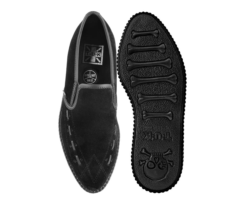 A3205 Black Slip-On Creeper - T.U.K. Shoes