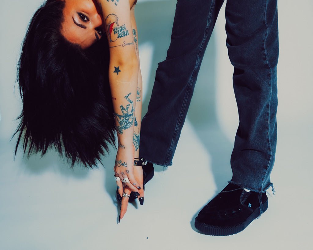 A3205 Black Slip-On Creeper - T.U.K. Shoes