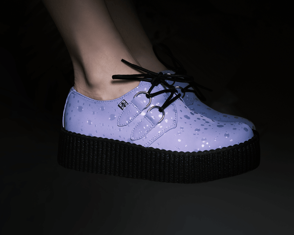 V3125 Lilac Raindrop D-Ring Mondo Creeper - T.U.K. Shoes