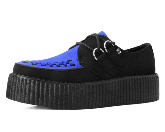 V3182 Black & Cobalt Blue Viva Mondo Creeper - T.U.K. Shoes