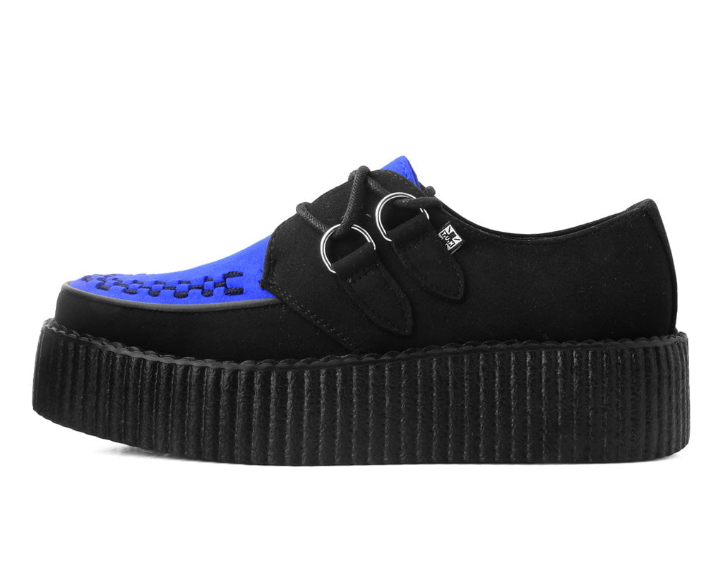 V3182 Black & Cobalt Blue Viva Mondo Creeper - T.U.K. Shoes