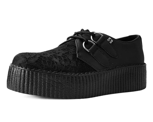 V3164 Black Lace Viva Mondo Creeper - T.U.K. Shoes