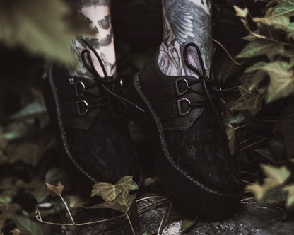 V3164 Black Lace Viva Mondo Creeper - T.U.K. Shoes