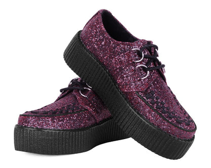 V3234 Burgundy Glitter Viva Mondo Creeper - T.U.K. Shoes