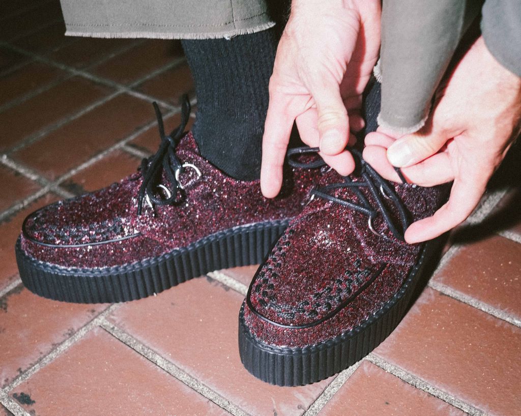 V3234 Burgundy Glitter Viva Mondo Creeper - T.U.K. Shoes