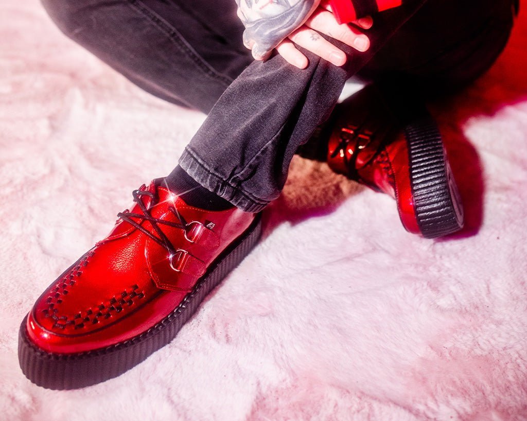V3256 Red Patent Viva Mondo Creeper - T.U.K. Shoes
