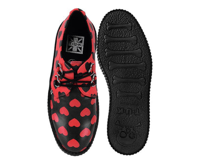 V3258 Black & Red Hearts Viva Mondo Creeper - T.U.K. Shoes
