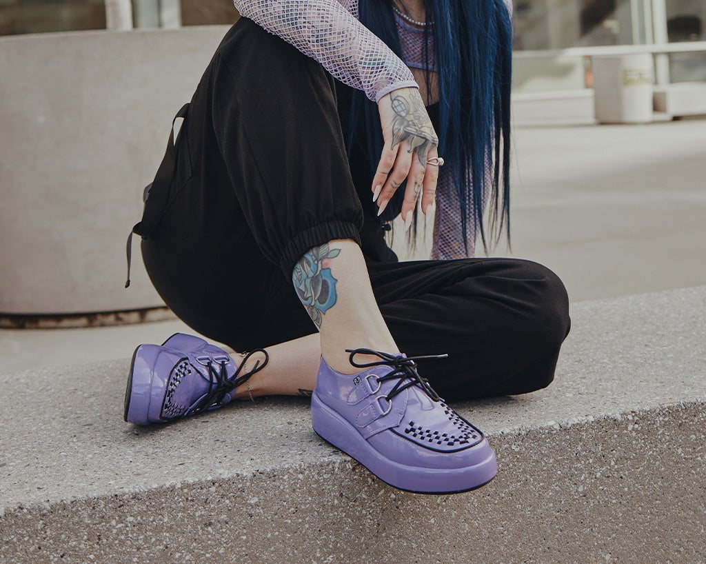 A3217 Purple Liquid Viva Mondo Creeper - T.U.K. Shoes