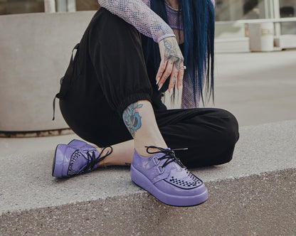 A3217 Purple Liquid Viva Mondo Creeper - T.U.K. Shoes
