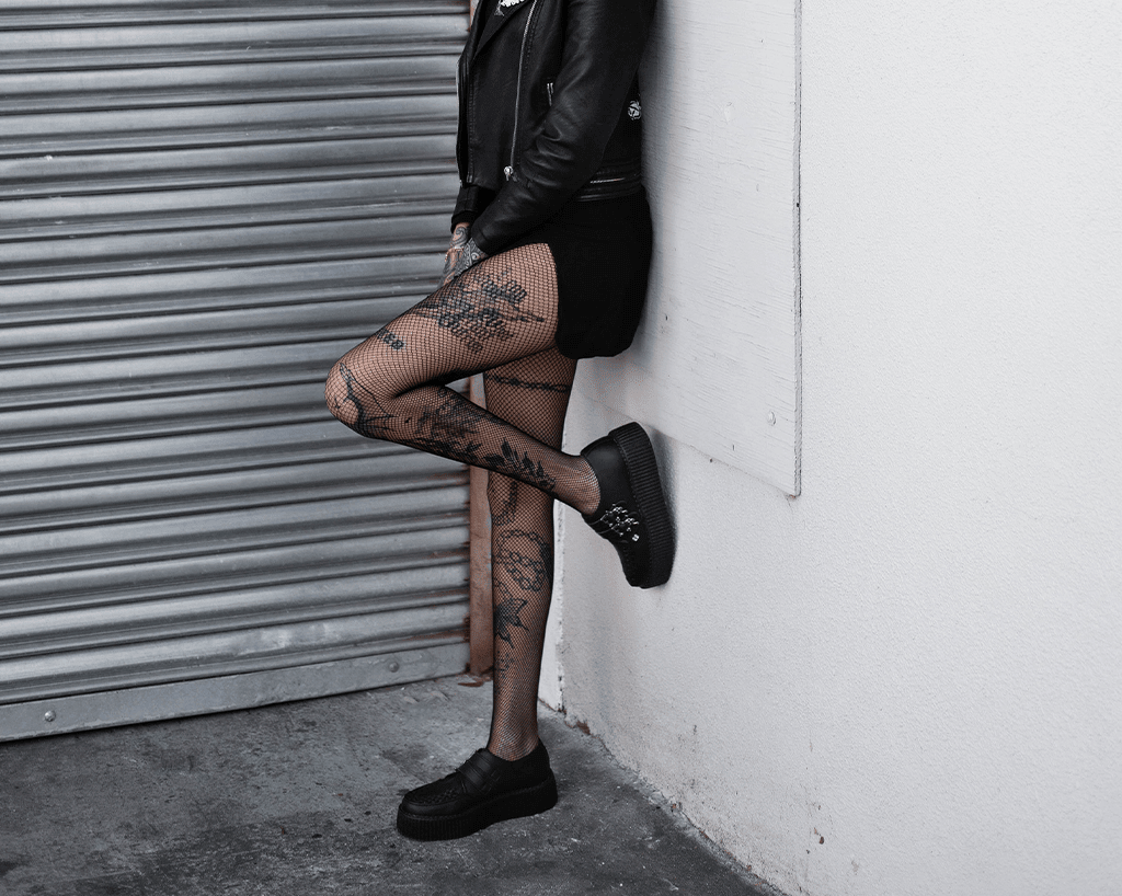 V9743 Black TUKskin™ 2-Buckle Skull Creeper - T.U.K. Shoes