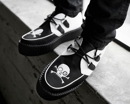 V3209 Black & White Pirate Viva Mondo Creeper - T.U.K. Shoes
