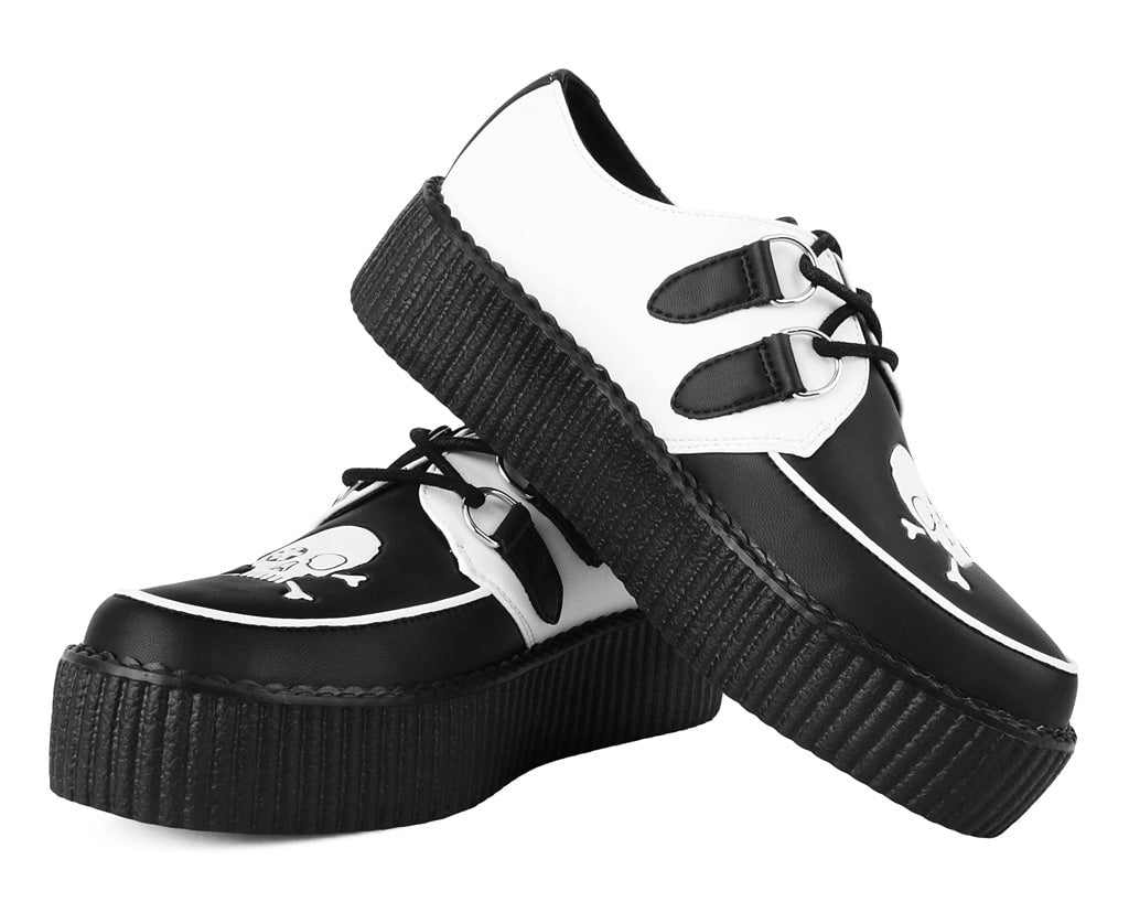 V3209 Black & White Pirate Viva Mondo Creeper - T.U.K. Shoes